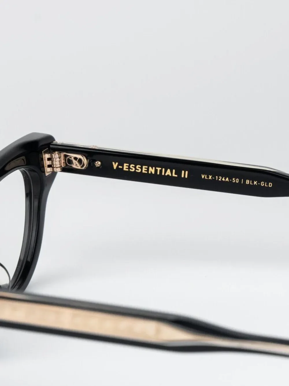 Valentino Women Eyeglasses Shiny Black Cat Eye V-ESSENTIAL II VLX-124 A
